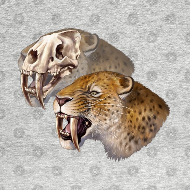 Sabre-toothed Cat (Smilodon fatalis) by Pip Tacla